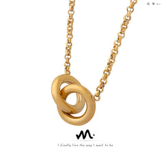 Interlocking Circle Pendant Necklace