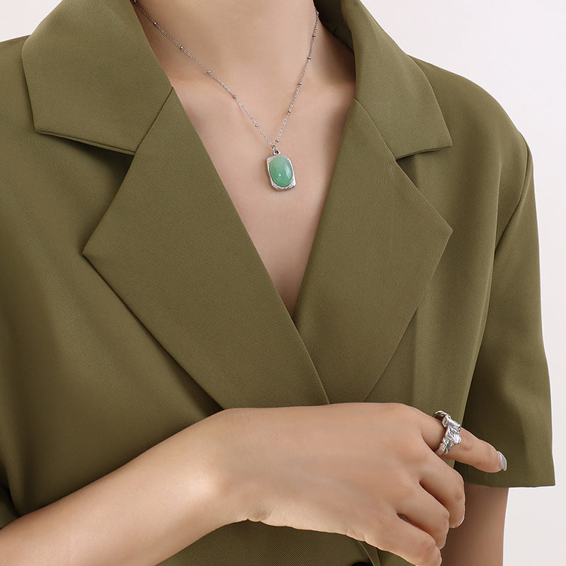 18K Gold-Plated & Silver-Tone Natural Stone Necklaces