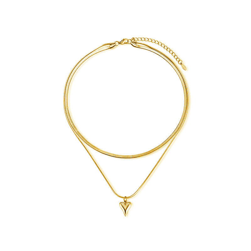 Nicolette Heart Layered Necklace