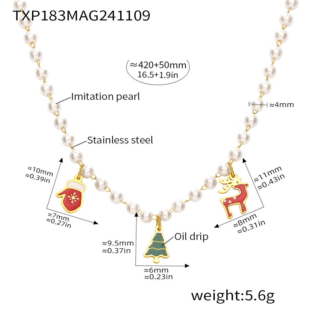 Christmas Bead Charm Necklace or Bracelet