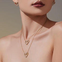 Swan Heart Cubic Zirconia Necklace, Bracelet, Ring or Earrings