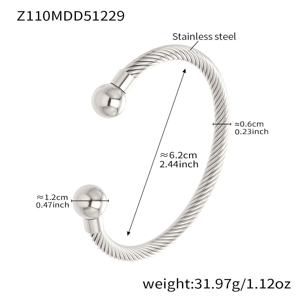 18K Gold-Plated Sculptural Open Bangle Designs