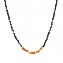 Lapis Lazuli and Red Agate Bead Necklace