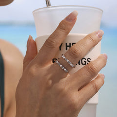 Shell Pearl-Look and Cubic Zirconia Ring Designs