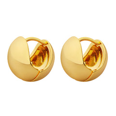Polished Rounded Hoop Earrings