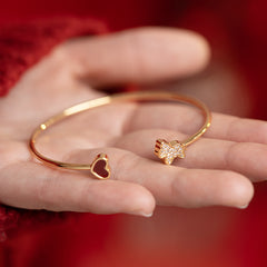 Camille Heart Bangle Bracelet