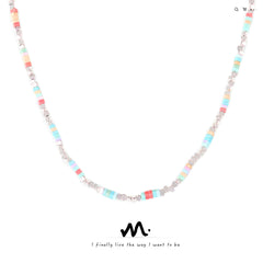 Pastel Natural Stone Beaded Necklace