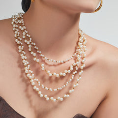 Pearl-Look Beaded Necklace