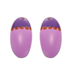 Colorblock Enamel Oval Stud Earrings