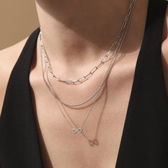 Cubic Zirconia Infinity Pendant Necklace