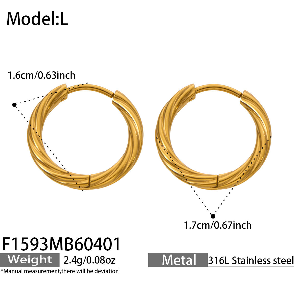 Twisted Rope Hoop Earrings
