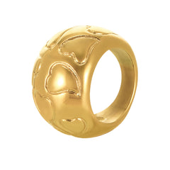 18K Gold-Plated Sculptural Heart Ring