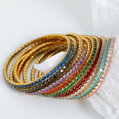 Colored Cubic Zirconia Tennis Bracelet