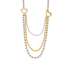 Layered Mixed-Tone Bead Long Necklace