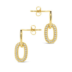 Daphne Pavé Interlocking Stud Earrings