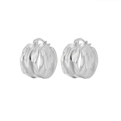 Sculptural Folded Hoop Earrings