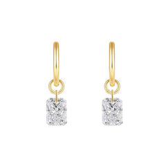 Nadine Pavé Square Stud Earrings