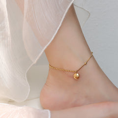 Gold-Tone Fine Bead Anklet