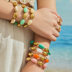 Color Resin Oval Chain Jewelry