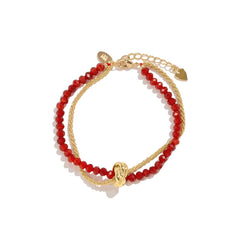 Nicolette Red Agate Pendant Necklace