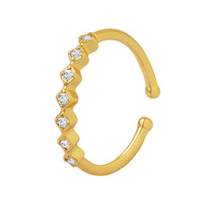 Seven-Accent Cubic Zirconia Open Ring