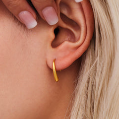 18K Gold-Plated Teardrop Hook Earrings