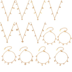 Cubic Zirconia Motif Necklace or Bracelet