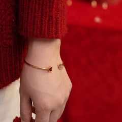 Camille Heart Bangle Bracelet