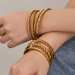 Open Heart and Textured Bangle Designs