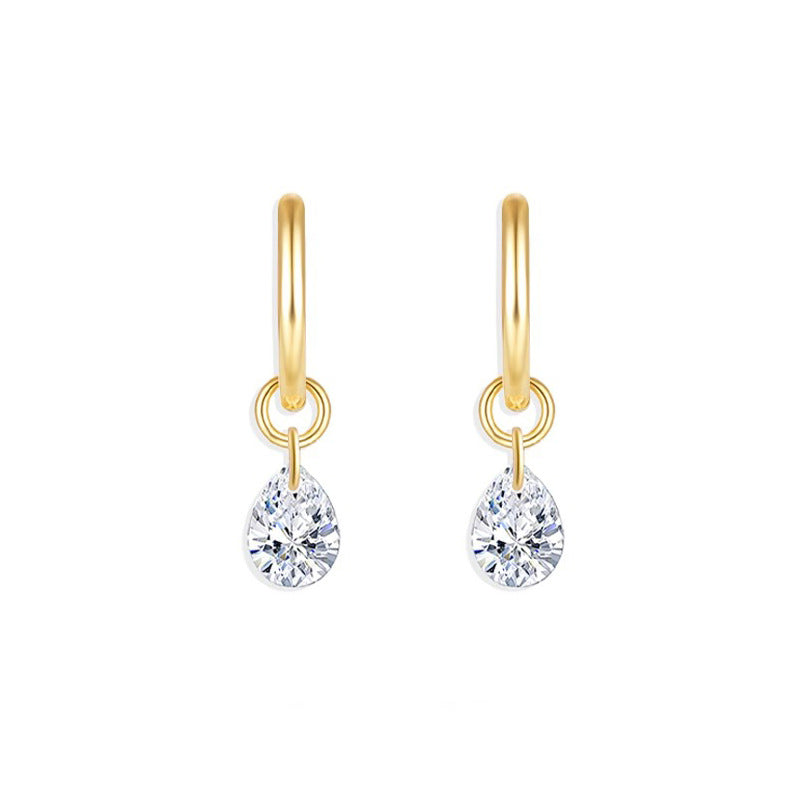 Nicolette Pavé Teardrop Stud Earrings