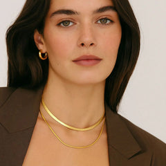 Nicolette Minimalist Snake Layered Necklace