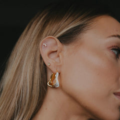 Nicolette Organic Enamel Stud Earrings