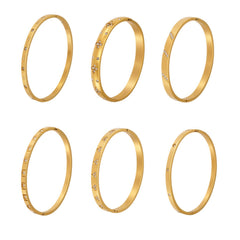 Geometric Cubic Zirconia Bangle Collection