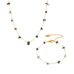 Natural Stone Chip Necklace or Bracelet