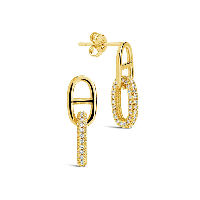 Daphne Pavé Interlocking Stud Earrings
