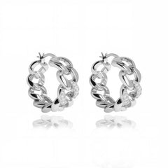 Nicolette Pavé Chain-Link Stud Earrings