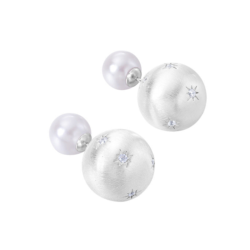 Camille Brushed Starburst Stud Earrings