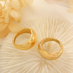 18K Gold-Plated Smooth Band Ring