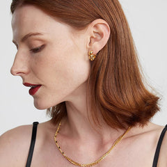 Marielle Minimalist Twisted Stud Earrings