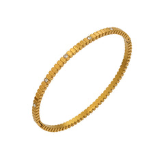 Square Cubic Zirconia Slim Bracelet