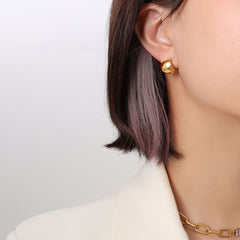 Faceted Geometric Stud Earrings
