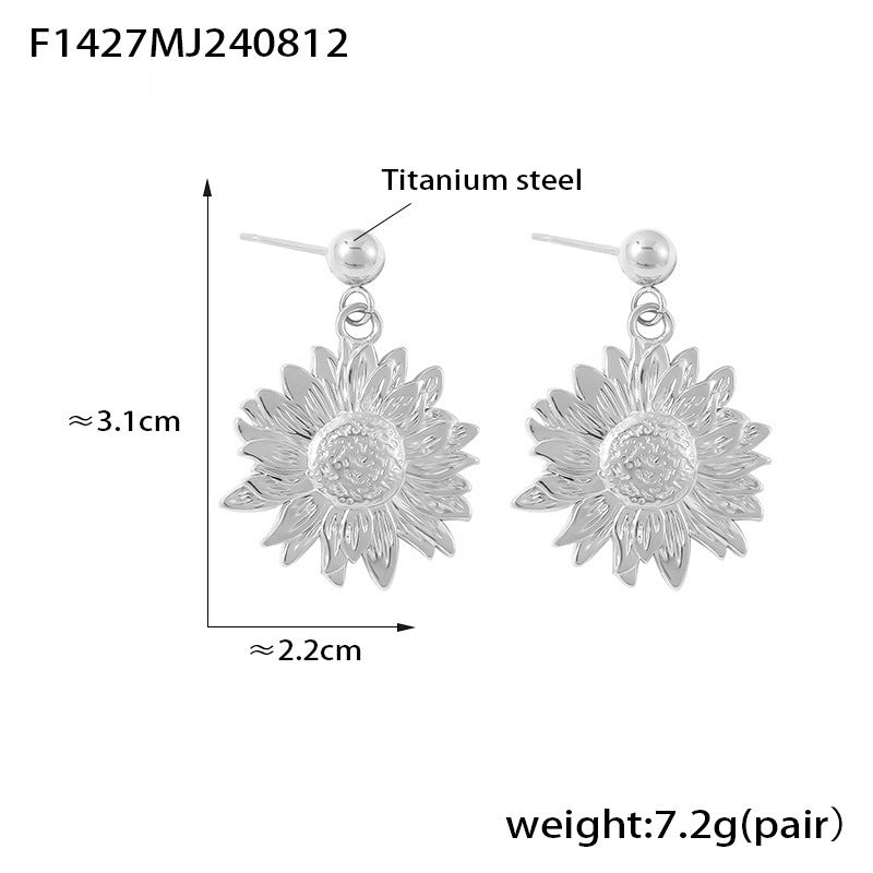 Sunflower Drop Earrings