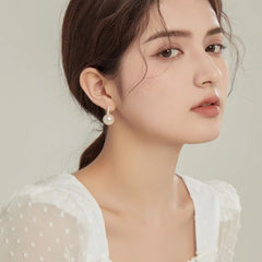 Marielle Vintage-Inspired Pearl Pavé Stud Earrings