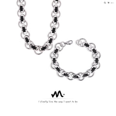 Men’s Rounded Link Necklace or Bracelet