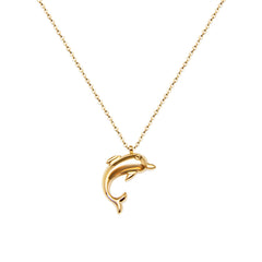 18K Gold-Plated Dolphin Pendant Necklace