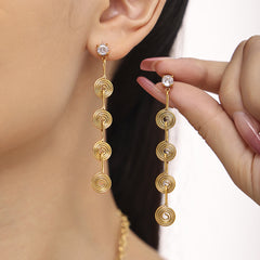 Ribbed Disc Necklace, Anklet or Earrings