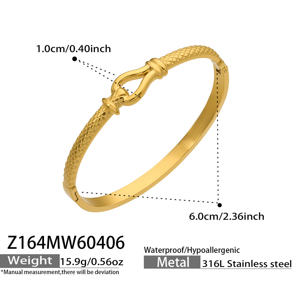 Horseshoe Clasp and Textured Bangle Designs