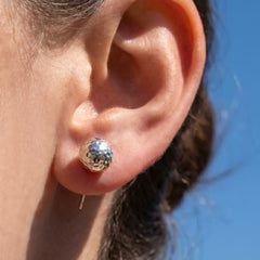 Textured Round Ball Stud Earrings