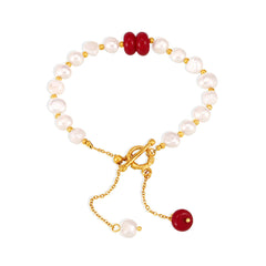 Freshwater Pearl Color Accent Bracelet