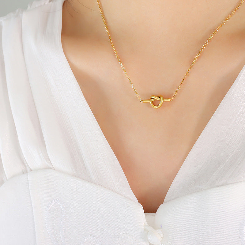 Knotted Heart Pendant Necklace